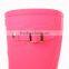 Cute pink fashionable woman half rain boots with buckle