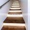 LED Home Used Straight Floating Staircase with Safety solid wood Stairs Steps