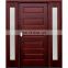 Mahogany front double entry door hand carved solid wood door