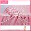 Pure Color pink gauze beads and ribbon decoration fluffy voile girl's dress children frocks designs