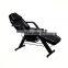 QFP-M5032 Adjustable black PU leather foldable massage lash bed with basket