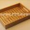 Wholesale Rectangular Empty Breathable Tray Fruit Food Bamboo Wood Tray