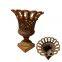 Antique Style Garden Planter Antique Brown Cast Metal - Flower Pot Plant Pot