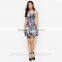 2016 Digital printing women sleeveless lace dress OEM supply with wholesale price D314