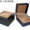 hot sale leather covered with plastic frame stitching watch gift box with pillow insert T1080