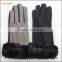 ladies fur cuff fashion woolen gloves with wholesale price