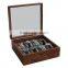 wrist watch g&p collection High quality wooden watch storage box 8 slots display watch box for home use