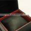Seamed tube leather watch box with pillow