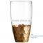 China manufacture Fitz and Floyd Daphne Gold honeycomb Hiball drinking glass