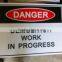 outside used pvc material of the warning sign