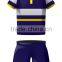 Red and blue color rugby uniform design China manufacturer