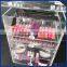 2016 Hot Sale! Acrylic Makeup Organizer / Clear 4/5 Drawers Make Up Organizer