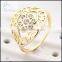 Crystal clear quartz gemstone wedding cz ring