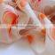 Long style delicate print scarf 100% wool