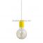 Colorful Pendant Lamp Cord Set Metal Hanging Light