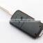 Hot sale Peugeot 407 2 buttons flip remote key shell with groove blade for cars