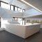 modern curved artificial stone reception desk