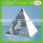 Wholesale customzied size crystal glass pyramid with custom logo for business gift paperweight