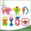 Safe material baby teething toy plastic baby rattle newborn baby gifts for wholesales