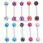 TR01070 14G Tongue barbell printed fake piercing tongue