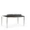 high quality stainless steel fabric chair and glass table, hotel dining furniture
