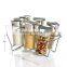 Salt & Pepper Shaker Glass Spice Jar Set With Metal Lids