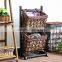 Two tiers Hanging Storage Baskets/wood Shelf/magazine Rack