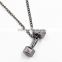Wholesale fashion fitness barbell dumbbell sport pendant necklace