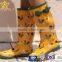 high quality rubber orange rain boot for girls