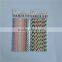 Accessoy christmas pink striped paper straws with cheapest price
