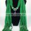 2014 lady's long trendy jewelry scarf