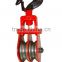 swivel alloy steel double pulley block chain traction wheel