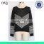 women soft and comfortable black&white strip sweater