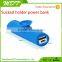 Cylinder 2600mah lipstick power bank mini usb portable lipstick powerbank