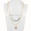 Handmade turquoise beaded pentacle charm short multilayer chain star pendant necklace