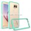 Premium Ultra Thin Clear Flexible Soft TPU Bumper+Acrylic Back Cover Mobile Phone Case for Samsung Galaxy S7 S7edge