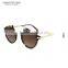 Shinny Gold Metal Brow Bar Sunglasses Women Designer Sunglasses Fashion Summer Style Black /Demi Havana Color 6604C