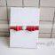Custom Wholesale Wedding Invitation Box with red ribbon
