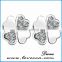 Most beautiful Chinese body silver jewelry flower pattern pure stud earrings