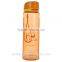 portable 750ml blue sports water bottle with lanyard