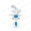 wholesale suppliers pave opal pendant 925 silver jewelry