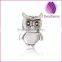 Zinc Alloy Beads Owl Charms for Bracelet Bead 8*12.5mm