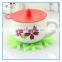 2016 hot sale Colorful silicon table mat, round shape table pad, lovely snowflake shape silicone table pad