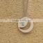 Stainless Steel I Love You Engraving Moon And Heart Pendant