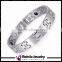 New Stock Silver Energy Jewelry Stainless Steel Bracelets With Magnet Germanium Negative Ion FIR Elements