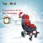 Rehabilitation Therapy Supplier TRW258LBYGP Reclining Aluminum Wheelchair for Cerebral Palsy Children