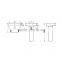 Bathroom floor stand full pedestal rectangular sink