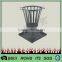 Outdoor iron fire basket with wood pan and ash pan