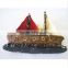 Factory Custom made best home decoration gift polyresin resin boat figurines