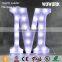 illuminated Steel marquee letters